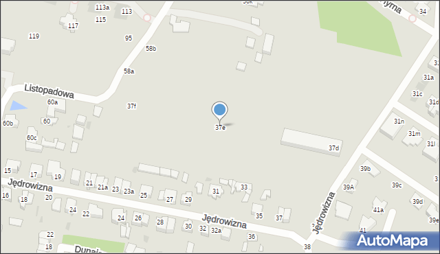 Łódź, Jędrowizna, 37e, mapa Łodzi
