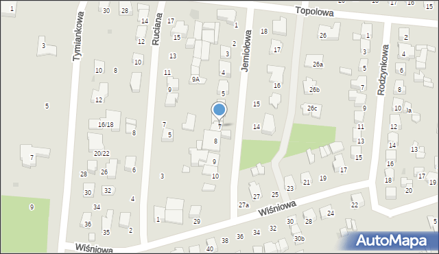 Łódź, Jemiołowa, 7, mapa Łodzi