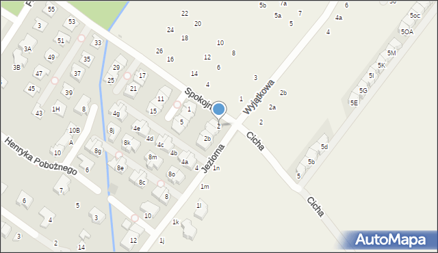 Łomianki, Jeziorna, 2, mapa Łomianki