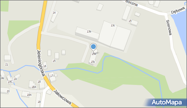 Lubań, Jeleniogórska, 15b, mapa Lubań