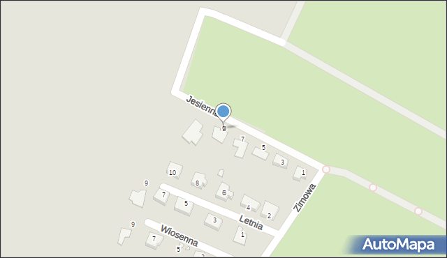 Lubań, Jesienna, 9, mapa Lubań