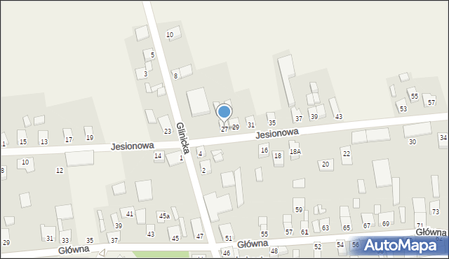 Lubecko, Jesionowa, 27, mapa Lubecko