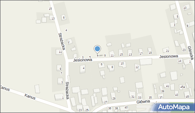 Lubecko, Jesionowa, 7, mapa Lubecko