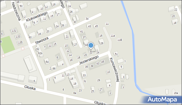 Lublin, Jezierskiego Franciszka Salezego, 22, mapa Lublina