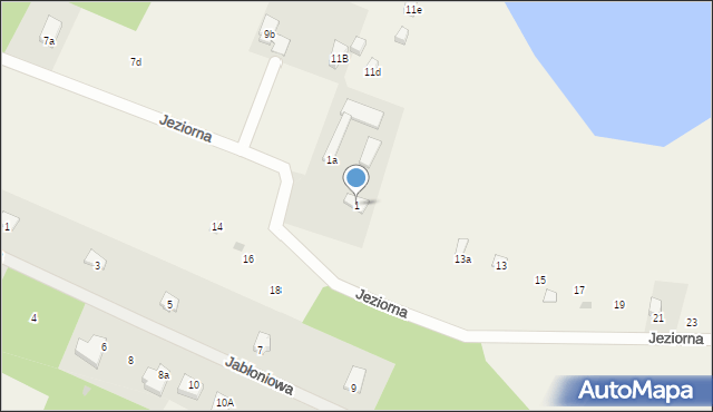 Łukta, Jeziorna, 1, mapa Łukta