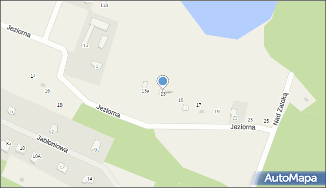 Łukta, Jeziorna, 13, mapa Łukta