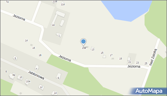 Łukta, Jeziorna, 13a, mapa Łukta