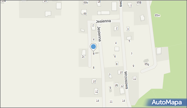 Łupki, Jesienna, 6, mapa Łupki