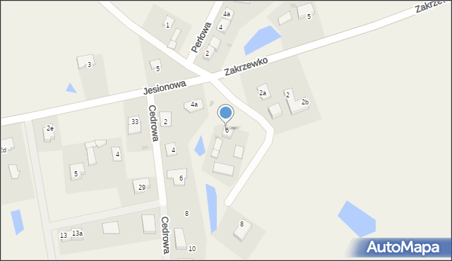 Łysomice, Jesionowa, 6, mapa Łysomice