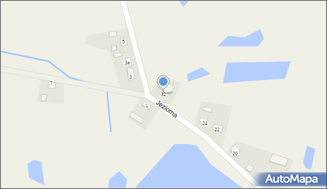 Mąkowarsko, Jeziorna, 32, mapa Mąkowarsko