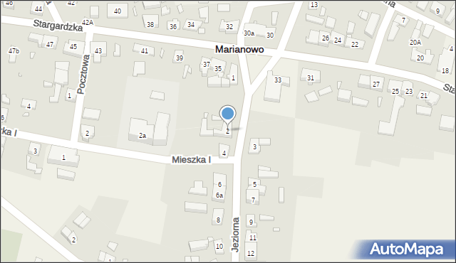 Marianowo, Jeziorna, 2, mapa Marianowo