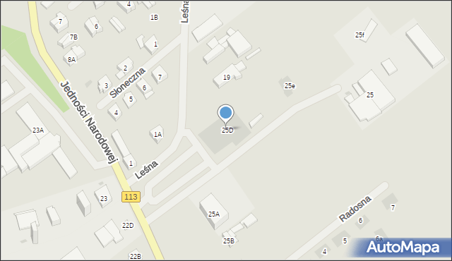 Maszewo, Jedności Narodowej, 25D, mapa Maszewo