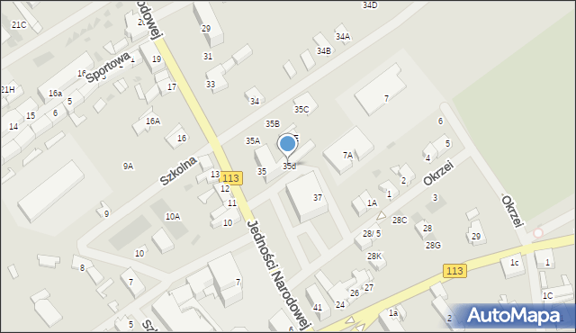 Maszewo, Jedności Narodowej, 35d, mapa Maszewo