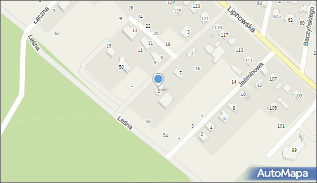 Maszewo Duże, Jesionowa, 2, mapa Maszewo Duże