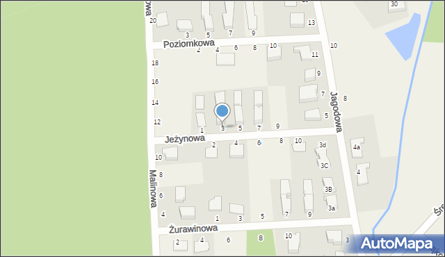 Mechlin, Jeżynowa, 3, mapa Mechlin