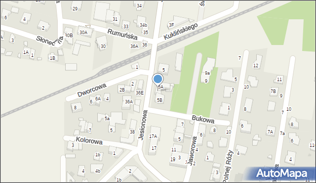 Michałowice, Jesionowa, 5c, mapa Michałowice