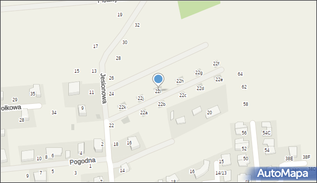 Michałowice, Jesionowa, 22i, mapa Michałowice