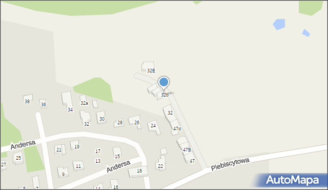 Międzylesie, Jeziorna, 32b, mapa Międzylesie