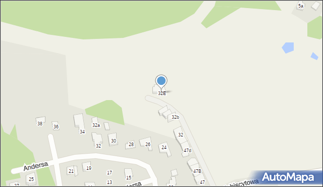 Międzylesie, Jeziorna, 32E, mapa Międzylesie