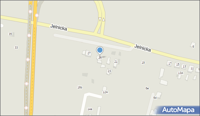 Międzyrzec Podlaski, Jelnicka, 25, mapa Międzyrzec Podlaski