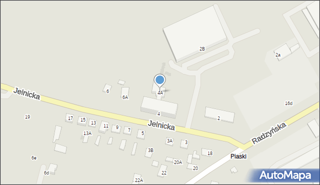 Międzyrzec Podlaski, Jelnicka, 4A, mapa Międzyrzec Podlaski
