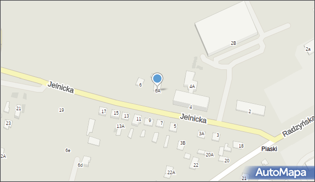 Międzyrzec Podlaski, Jelnicka, 6A, mapa Międzyrzec Podlaski