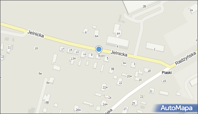 Międzyrzec Podlaski, Jelnicka, 7, mapa Międzyrzec Podlaski