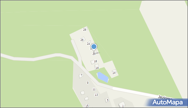 Mierzeszyn, Jeziorna, 20, mapa Mierzeszyn