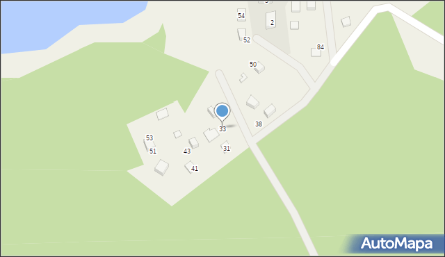 Mierzeszyn, Jeziorna, 33, mapa Mierzeszyn