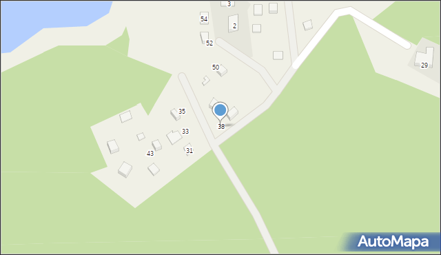 Mierzeszyn, Jeziorna, 38, mapa Mierzeszyn