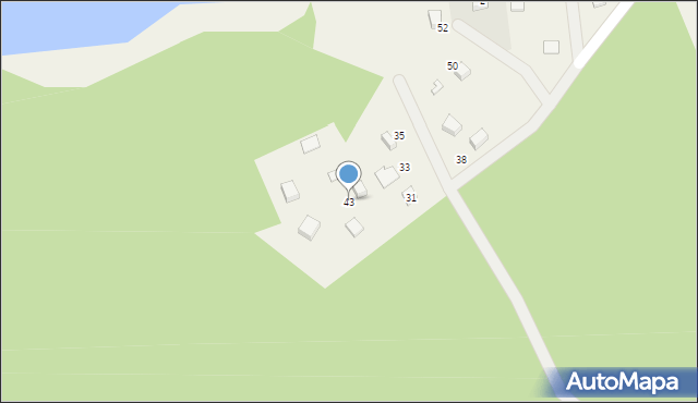 Mierzeszyn, Jeziorna, 43, mapa Mierzeszyn