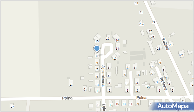 Mikstat, Jęczmienna, 11, mapa Mikstat