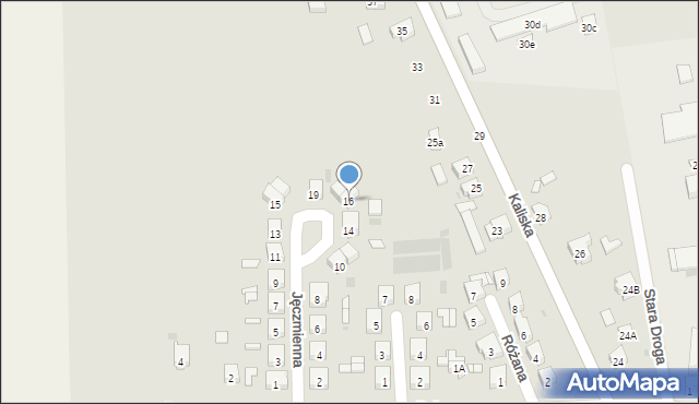 Mikstat, Jęczmienna, 16, mapa Mikstat