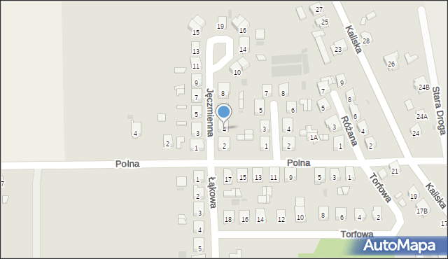 Mikstat, Jęczmienna, 4, mapa Mikstat