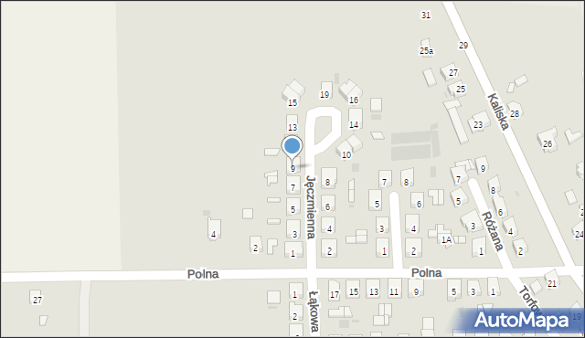 Mikstat, Jęczmienna, 9, mapa Mikstat