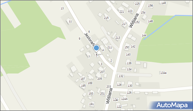 Mokrzyska, Jeziorańska, 5, mapa Mokrzyska