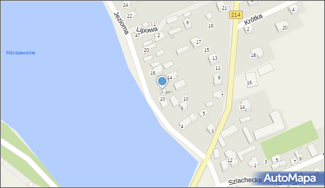 Mściszewice, Jeziorna, 12, mapa Mściszewice
