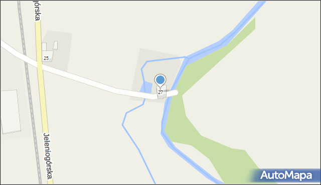 Mysłakowice, Jeleniogórska, 27, mapa Mysłakowice