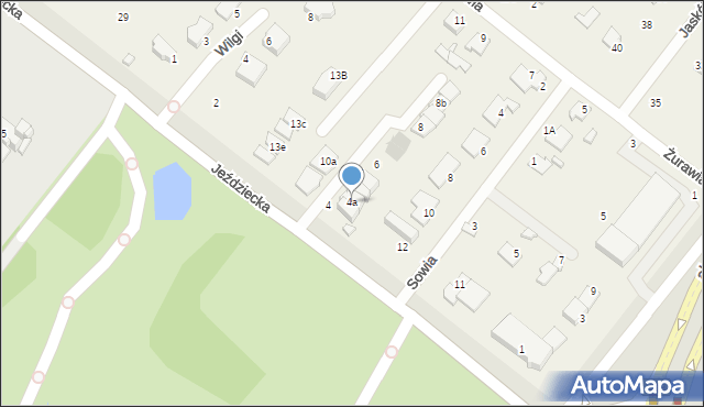 Myślęcinek, Jeździecka, 4a, mapa Myślęcinek