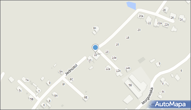 Mysłowice, Jedności, 12, mapa Mysłowice