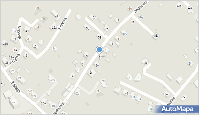 Mysłowice, Jedności, 2, mapa Mysłowice