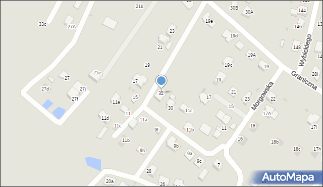 Mysłowice, Jedności, 32, mapa Mysłowice