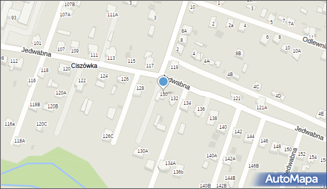 Myszków, Jedwabna, 130, mapa Myszków