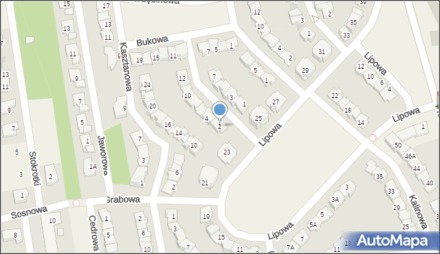 Nadarzyn, Jesionowa, 2, mapa Nadarzyn