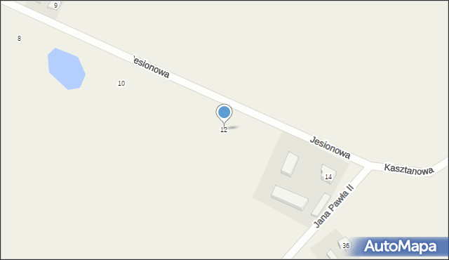 Narkowy, Jesionowa, 12, mapa Narkowy