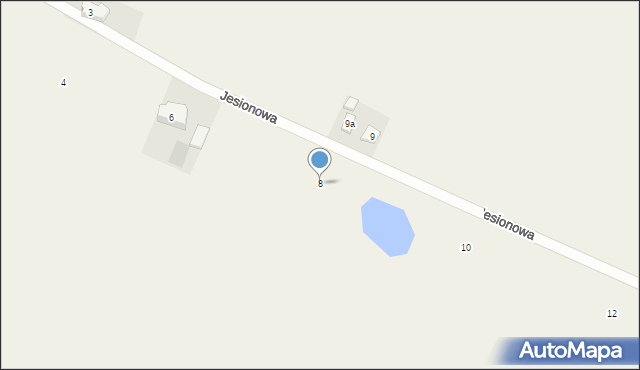 Narkowy, Jesionowa, 8, mapa Narkowy