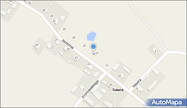 Nawra, Jeziorna, 14, mapa Nawra
