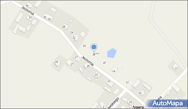 Nawra, Jeziorna, 18, mapa Nawra
