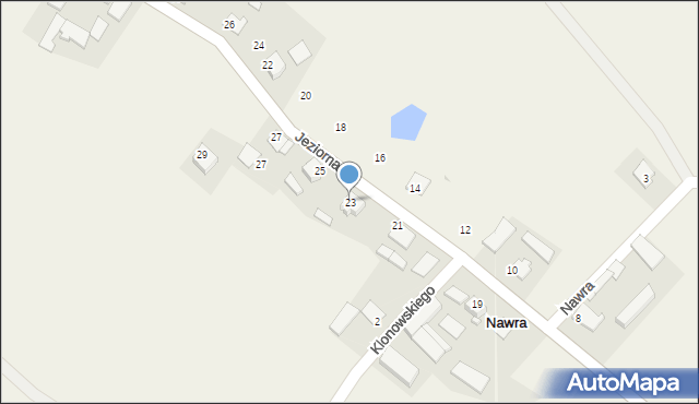 Nawra, Jeziorna, 23, mapa Nawra