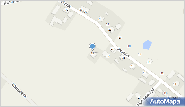 Nawra, Jeziorna, 29, mapa Nawra